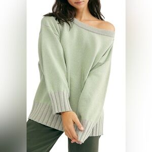 Free People Street Fair Tunic in Lime Grey Combo